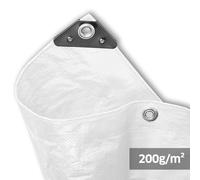 Omgoods - Lona multifuncional, 200 g/m² - 3 x 6 metros, blanca, resistente a los rayos UV