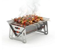 Omgoods - Mini parrilla de carbón - Parrilla portátil y plegable para camping y jardín