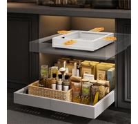 Omgoods - Organizador de armarios extensible, blanco, instalación sin necesidad de taladro