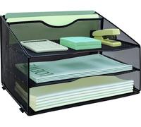 Omgoods - Organizador de escritorio de 3 niveles con espacio adicional para almacenamiento