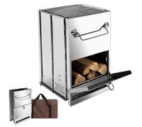 Omgoods: Parrilla para camping con horno de leña, portátil e incluye bolsa de almacenamiento
