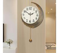 Omgoods - Reloj de pared decorativo con péndulo - Estilo retro para salón y cocina