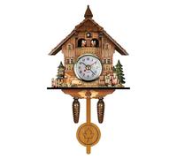Omgoods - Reloj de pared vintage - Reloj cucú - Casita de pájaro cucú de madera retro - Estilo escandinavo - Reloj decorativo - Decoración para el hogar - Uso en interiores