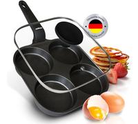 Omgoods - Sartén para huevos con tapa, 21 cm, apta para inducción