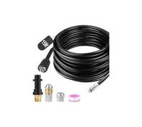 OmHO Manguera de alta presión para desatascador de desagües (10 m, 180 bar), flexible, con boquilla de chorro y boquilla giratoria, adaptadores para Kärcher K2, K3, K4, K5, K6 y K7.