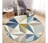 Ommda Alfombras Salon Modernas Redondas Antideslizante Alfombras Vinilicas Geometricas 3D facil Limpieza Lavables Multicolor,SDDT-YXDT03-10,80cm