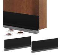 Omnikryp 3 Piezas 100cm Junta de Cepillo para Puerta, Burlete Bajo Puerta, Autoadhesivo para Burlete, Sella contra Polvo, Viento, Ruido, Insectos y Agua