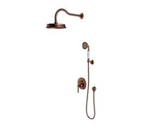 OMNIRES Armance - Conjunto de ducha con grifo empotrado, con cuerpo de montaje, diámetro 22,5 cm, cobre cepillado SYSAM10ORB