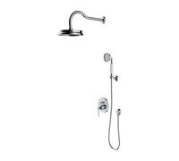 OMNIRES Armance - Conjunto de ducha con grifo empotrado, con cuerpo de montaje, diámetro 22,5 cm, cromo SYSAM10CR