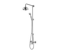 Omnires Art Deco conjunto de ducha a pared con rociador con efecto lluvia cromo AD5144CR