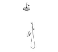 Omnires Art Deco conjunto de ducha empotrado con rociador con efecto lluvia cromo SYSAD25CR