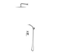 OMNIRES Baretti - Conjunto de ducha con grifo empotrado, con cuerpo, 25x25 cm, 3 chorros, cromado SYSBA10XCR