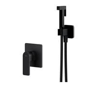 Omnires Baretti conjunto de rociador para bidé empotrado negro SYSBABI1XBL