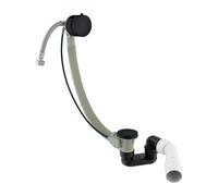 OMNIRES CGS - Juego de desagüe y rebosadero para bañera con llenado, longitud 81 cm, negro mate TK132-PLUS-3.43+64-SBL