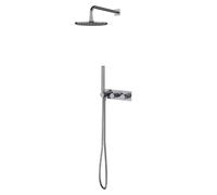 OMNIRES Contour - Conjunto de ducha con grifo empotrado, con cuerpo de montaje, diámetro 25 cm, cromo SYSCT10CR
