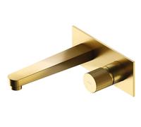 OMNIRES Contour - Grifería de lavabo empotrada, instalación de 2 orificios, con cuerpo, oro cepillado CT8015GLB