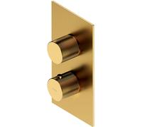 Omnires Contour grifo de bañera y ducha empotrado con termostato oro CT8036GLB