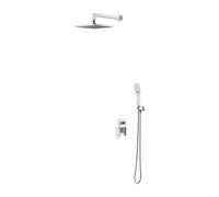 OMNIRES Fresh - Conjunto de ducha con grifo empotrado, con cuerpo, 25x25 cm, 3 chorros, cromado SYSFR10CR