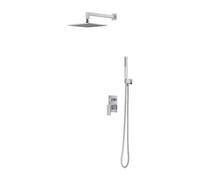 OMNIRES Fresh - Conjunto de ducha con grifo empotrado, con cuerpo de montaje, 25x25 cm, cromo SYSFR17CR