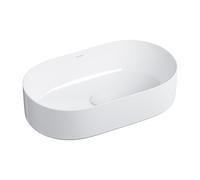 Omnires Mesa lavabo 53x32 cm oval sobre encimera blanco brillante MESA530BP