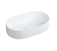 OMNIRES Mesa - Lavabo sobre encimera 54x32 cm, sin rebosadero, blanco mate MESA530BM