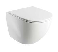 OMNIRES Ottawa - Inodoro suspendido con asiento SoftClose, Rimless, blanco OTTAWAMWBP