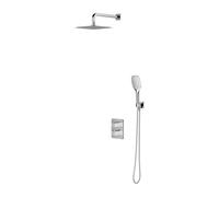 OMNIRES Parma - Conjunto de ducha con termostato empotrado, con cuerpo, 25x25 cm, 3 chorros, cromo SYSPM11CR