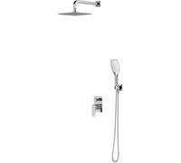 Omnires Parma conjunto de ducha empotrado con rociador con efecto lluvia cromo SYSPM10CR