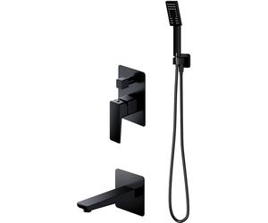 Omnires Parma conjunto de ducha empotrado negro SYSPMW01BL
