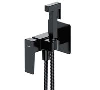 OMNIRES Parma - Grifo de bidé empotrado con ducha, con cuerpo, negro mate SYSPMBI2BL