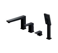 OMNIRES Parma - Grifo para borde de bañera, instalación de 4 orificios, negro mate PM7432BL