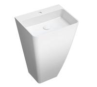 OMNIRES Parma M+ - Lavabo independiente 55x43 cm, sin rebosadero, agujero para grifo, blanco PARMAUWBP