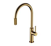 OMNIRES Switch - Grifo de fregadero con función de filtrado, oro cepillado SW9057GLB
