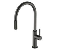 OMNIRES Switch - Grifo para lavabo con extremo extraíble y función de filtro, grafito cepillado SW9059GR