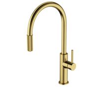 OMNIRES Switch - Grifo para lavabo con extremo extraíble y función de filtro, latón cepillado SW9059BSB