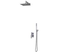 Omnires Sys conjunto de ducha empotrado con rociador con efecto lluvia cromo SYSFR17CR