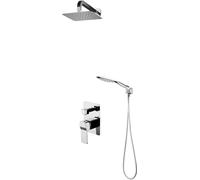 Omnires Sys conjunto de ducha empotrado con rociador con efecto lluvia cromo SYSSL10CR