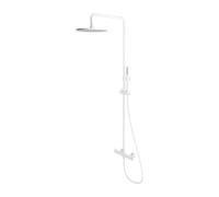 OMNIRES Y - Conjunto de ducha con grifo, diámetro 25 cm, blanco mate Y1244MWM