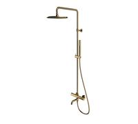 OMNIRES Y - Conjunto de ducha con termostato para bañera, diámetro 25 cm, dorado Y1234GL