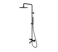 OMNIRES Y - Conjunto de ducha con termostato para bañera, diámetro 25 cm, negro Y1234BL