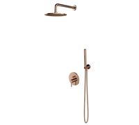 OMNIRES Y - Juego de ducha con grifo empotrado, con cuerpo, diámetro 25 cm, cobre SYSY35CP