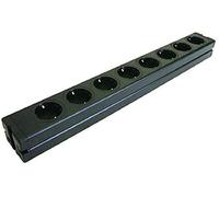 Omnitronic 30240090 - Regleta de alimentación de aluminio (8 contactos)