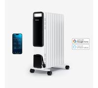 OmniWarm Radiador de aceite Eco de 2500 W con 11 elementos, pantalla digital y app inteligente - Blanco