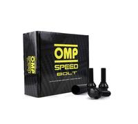 Omp Juego de 20 Tornillos de Rueda Acero Negro M14x1.5