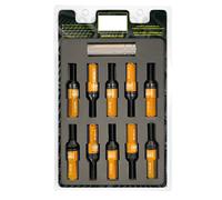 Omp Juego de 20 Tornillos de Rueda M12x1.5 con Protector de Aluminio Naranja