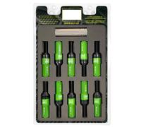 Omp Juego de 20 Tornillos Speed M12x1.5 con Protector de Aluminio Verde