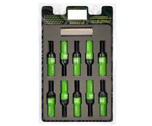 Omp Juego de 20 Tornillos Speed M12x1.5 con Protector de Aluminio Verde