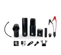 OMP Meccanica 5 EN 1 Kit Portátil Multi-Función Sin Cable - Arrancador de coche, Compresor de Aire, Aspiradora, Linterna y Power Bank - Compacto y Esencial para Asistencia en Carretera con Estuche