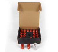 Omp OMPS09941410 Juego 20 Tuercas Aluminio 7075 M14x1.25 Llave 19mm Largo 40mm Naranja