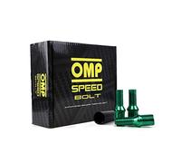 OMP Speed Juego de 20 Tornillos Acero de Colores M12X1.5 Llave de 17/19 Largo 27mm Color Verde y Material DIN 10.9